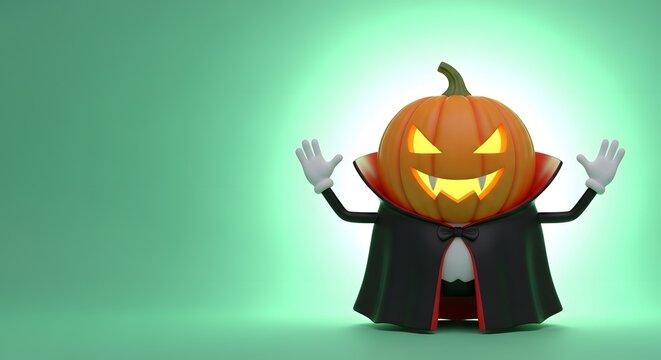 A cheerful pumpkin, costumed as a silly monster, invites you to a fun Halloween celebration now. - Powered by Adobe