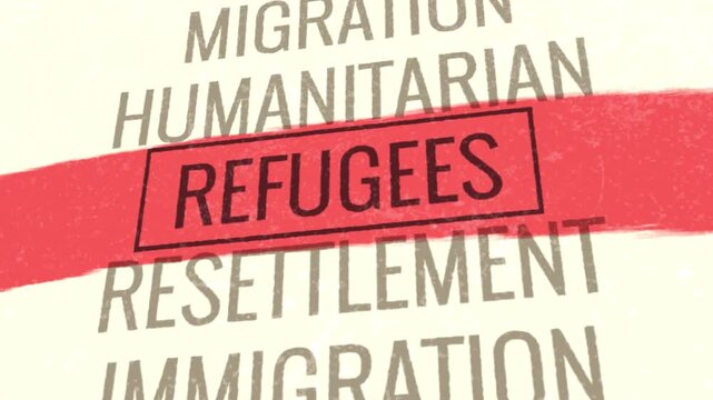 Refugees 3D Scrolling Title Animation