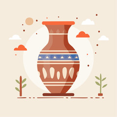 Icône vectorielle minimaliste représentant artisanat africain