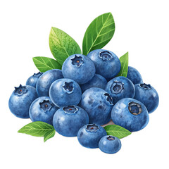 Blueberries heap PNG (transparent)