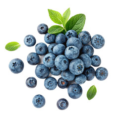 Blueberries heap PNG (transparent)