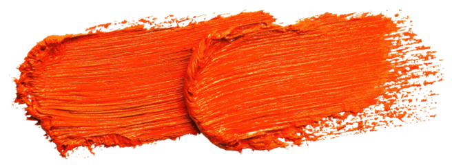 Orange brush strokes, textured paint application