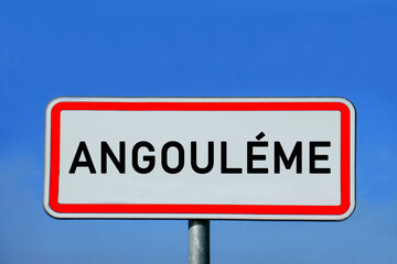 Obraz premium place-name sign Angoulême
