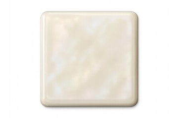 Melting pouring liquid white chocolate bar on transparent background