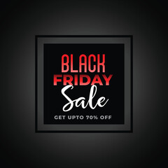 black friday sale banner in red and black theme