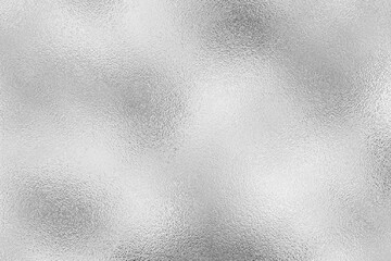 Reflective Silver Foil Crumpled Texture: Bright Abstract Metallic Background for High-Key Luxury,...