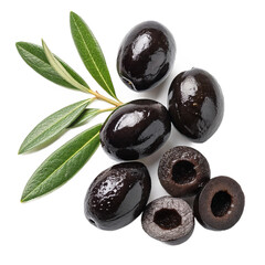 Black olives pitted PNG (transparent)