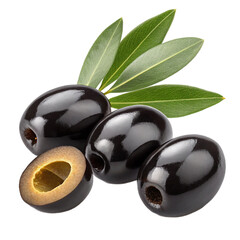 Black olives pitted PNG (transparent)