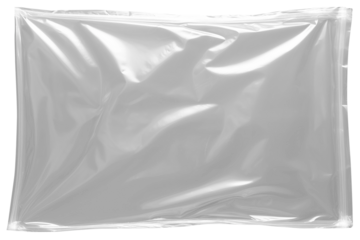 Transparent clear plastic texture isolated on a transparent background in PNG format
