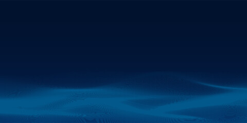 Abstract blue background of points. Cyber particles. Big data stream simple abstract art design