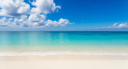 Fototapeta premium Idyllic tropical beach with turquoise water and white sand