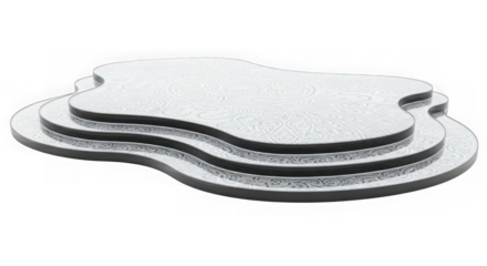 Abstract organic layered platform isolated on transparent background