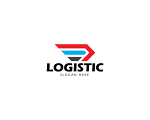 Logistic Logo Vector For Business or Company. Modern Delivery Service Logo Template Design.
