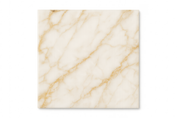 Beige marble texture with golden veins on transparent background