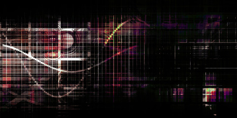 Future Tech Interface Design With Glowing Elements