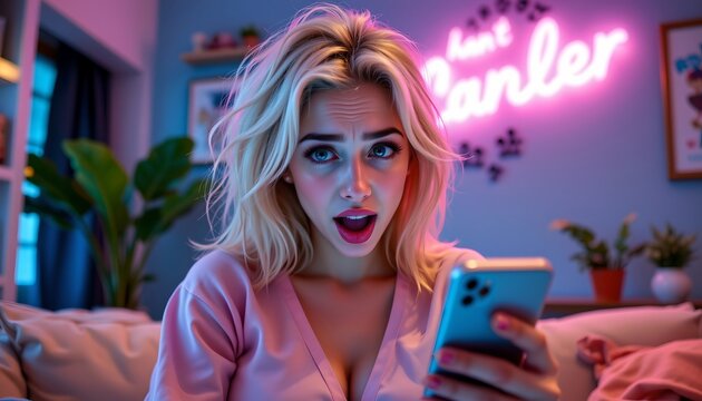 A young woman is talking on the phone.