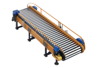 Conveyor isolated on transparent or white background