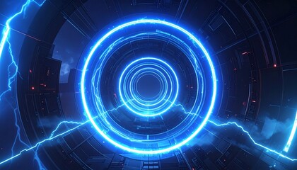 Fototapeta premium Futuristic Tunnel of Energy