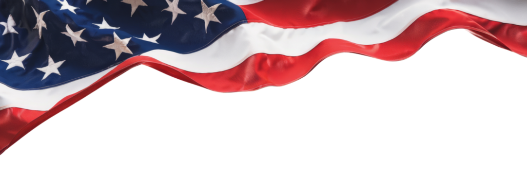 american flag border on white background. - Powered by Adobe