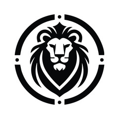 Minimalist Lion Logo Vector Design