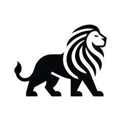 Elegant Lion Full Body Illustration