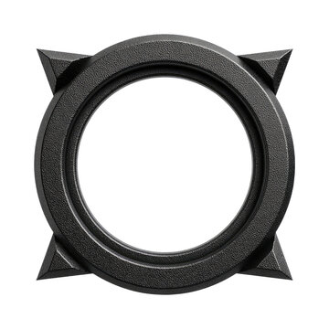 Dark metal ring adorned with four triangular points