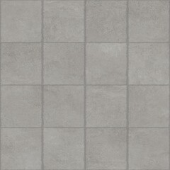Gray square tiles arranged in a grid pattern with subtle texture and uniform spacing