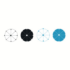 Multi channel icon, simple flat style, Vector