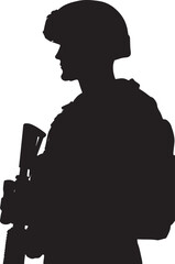 Soldier silhouette vector