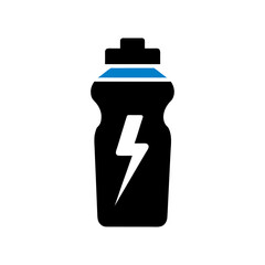 Simple sports drink silhouette vector clean gym fitness beverage energy bottle icon design