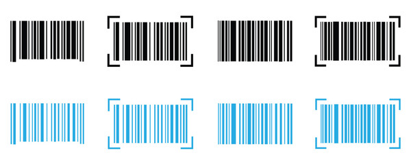 Barcode icon, Barcode labels, Barcode product distribution icon, Fake line barcode icon design, Barcode isolated on transparent background