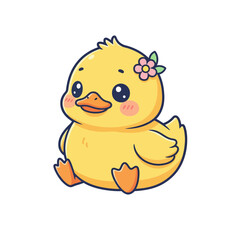Cute Cartoon Duck Illustration