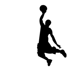 silhouette of a man jumping