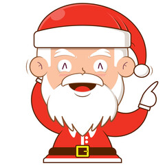 santa claus playful face cartoon cute