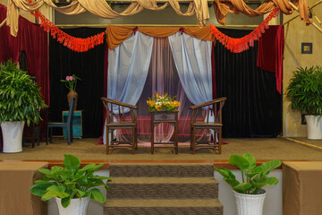 Traditional Asian Stage Setup