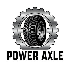 Heavy Duty Tire Gear Wheel Logo Vector