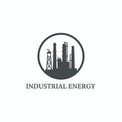 Industrial Factory Energy Silhouette Logo