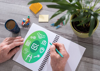 Validation concept on a notepad