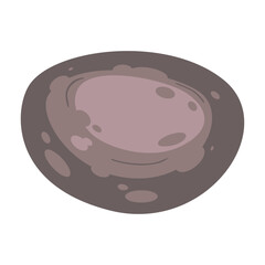 Rock stone cartoon top view. Natural boulder. For landscape design, plan, maps