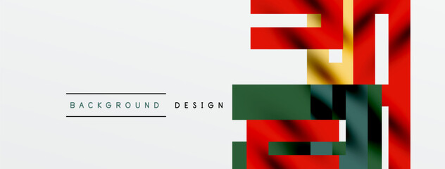 Obraz premium Abstract geometric shapes, vibrant colors, modern design elements. Minimalist composition with text overlay, clean aesthetic.
