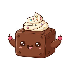 Cute Cartoon Brownies Illustration