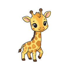 Cute Cartoon Giraffe Illustration