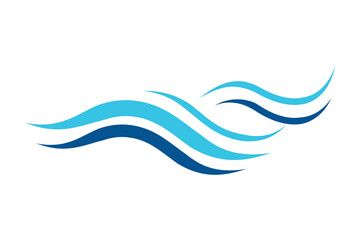Line water wave icon. Wavy lines water. Vector illustration line icon with simple doodle wave