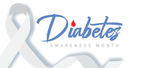 Diabetes awareness month is observed every year in november. banner, greeting card, poster with background