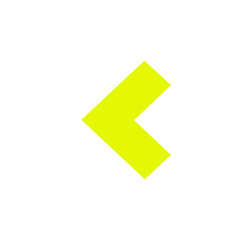 vector yellow arrow head icon on white background	