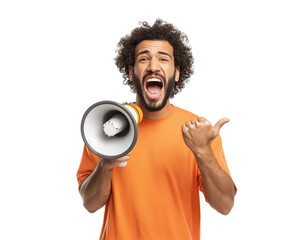 - portrait of a happy man sitting on a modern armchair, isolated against a white background. the image is detailed 