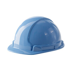 Fototapeta premium Isolated baby blue construction hard hat on a plain background