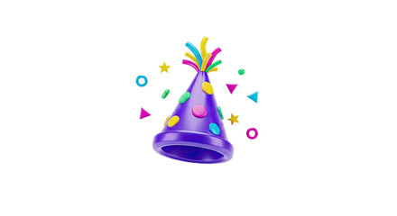 Colorful party hat celebration element
