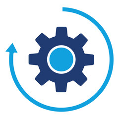 Recovery Flat Blue Icon