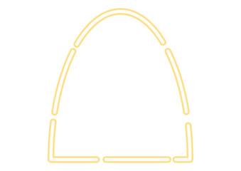 ネオンサイン風のシンプルなアーチ型フレーム